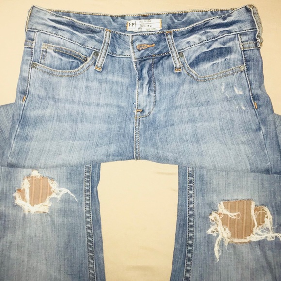 ☮️Great VTG Free People Jeans Sz W27 - Picture 5 of 5